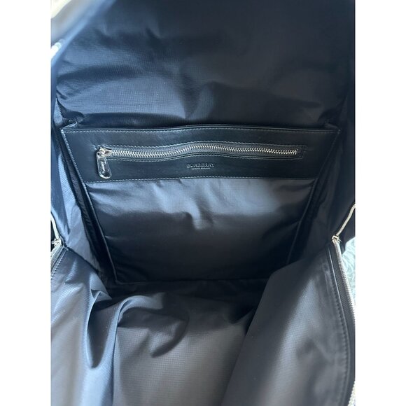 Burberry Horseferry Print Nylon Backpack With Leather Accents